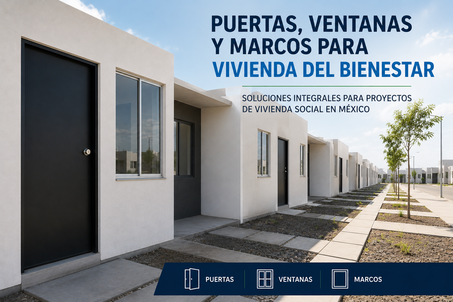 Puertas, Ventanas y Marcos para Vivienda del Bienestar en México